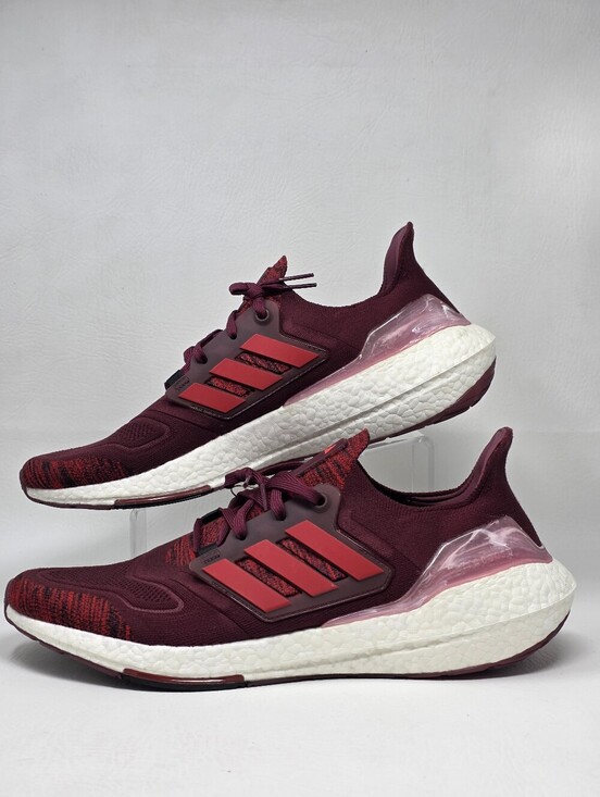 Adidas UltraBoost 22 Burgundy Running Shoes Men\'s Size 15 HQ2094 Pre-owned main image 7